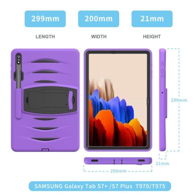 Защитный чехол UniCase Bravo Series для Samsung Galaxy Tab S7 Plus (T970/975) / S8 Plus (T800/806) - Red