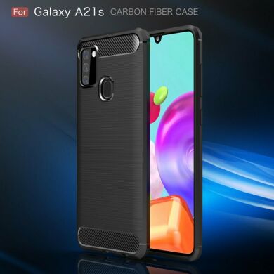 Защитный чехол UniCase Carbon для Samsung Galaxy A21s (A217) - Black
