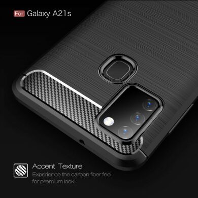 Захисний чохол UniCase Carbon для Samsung Galaxy A21s (A217) - Red
