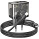 Сетевое зарядное устройство Hoco N34 Dazzling PD20W+QC3.0 + кабель Type-C to Lightning - Transparent Black. Фото 5 из 8