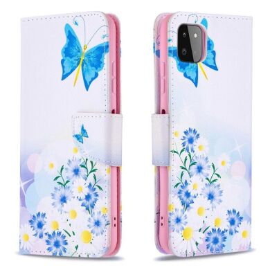 Чехол-книжка Deexe Color Wallet для Samsung Galaxy A22 5G (A226) - Butterfly and Flower