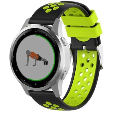 Ремешок Deexe Dot Color для часов с шириной крепления 18 мм - Black / Green