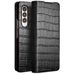 Шкіряний чохол QIALINO Croco Case для Samsung Galaxy Fold 4 - Black