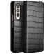 Кожаный чехол QIALINO Croco Case для Samsung Galaxy Fold 4 - Black. Фото 1 из 5