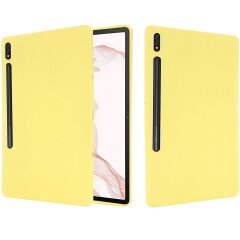 Защитный чехол Deexe Silicone Shell для Samsung Galaxy Tab S7 Plus (T970/975) / S8 Plus (T800/806) - Yellow