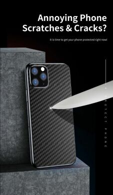 Наклейка на заднюю панель RockSpace Carbon Fiber Series для Samsung Galaxy A41 (A415) - Black