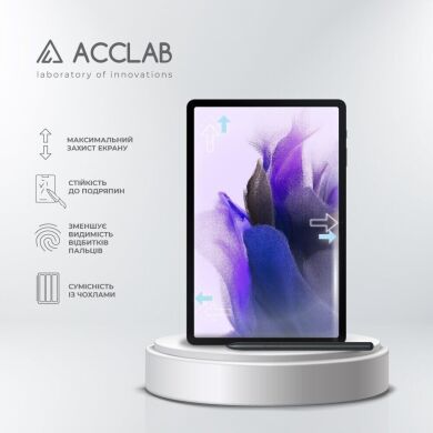 Защитное стекло ACCLAB Tempered Glass для Samsung Galaxy Tab S7 FE (T730/T736) - Black