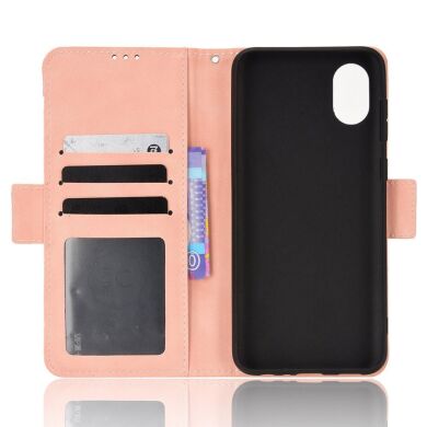 Чехол Deexe Wallet Stand для Samsung Galaxy A03 Core (A032) - Pink