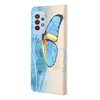 Чехол-книжка Deexe Color Wallet для Samsung Galaxy A32 (А325) - Blue Butterfly