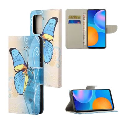 Чехол-книжка Deexe Color Wallet для Samsung Galaxy A32 (А325) - Blue Butterfly