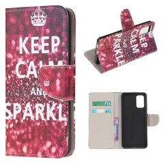 Чохол-книжка Deexe Color Wallet для Samsung Galaxy S20 FE (G780) - Keep Calm and Sparkle