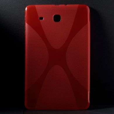Силиконовая накладка Deexe X-Shaped для Samsung Galaxy Tab E 9.6 (T560/561) - Red