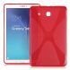 Силиконовая накладка Deexe X-Shaped для Samsung Galaxy Tab E 9.6 (T560/561) - Red. Фото 1 из 6