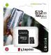 Картка пам`яті Kingston microSDXC 512GB Canvas Select Plus C10 UHS-I R100MB/s + адаптер