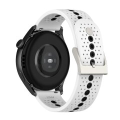 Ремешок Deexe Sport Style для часов с шириной крепления 22 мм - White / Black