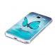 Силиконовый (TPU) чехол Deexe LumiCase для Samsung Galaxy J3 2016 (J320) - Blue Butterfly. Фото 4 из 7