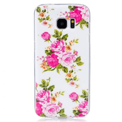 Силиконовый (TPU) чехол Deexe LumiCase Samsung Galaxy S7 edge (G935) - Flower Pattern