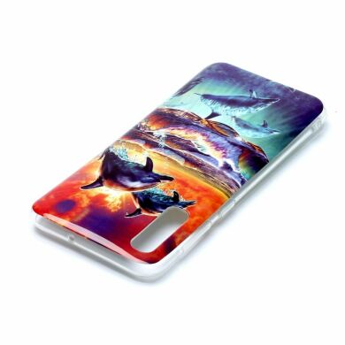 Силиконовый (TPU) чехол Deexe Life Style для Samsung Galaxy A50 (A505) / A30s (A307) / A50s (A507) - Dolphins