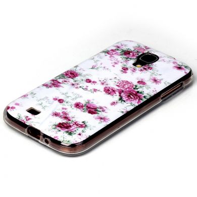 Силиконовый (TPU) чехол Deexe Life Style для Samsung Galaxy S4 (i9500) - Rose Pattern