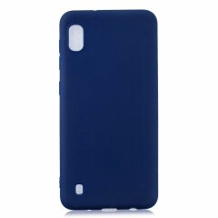 Силиконовый (TPU) чехол Deexe Matte Case для Samsung Galaxy A10 (A105) - Dark Blue