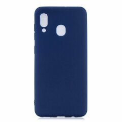 Силиконовый (TPU) чехол Deexe Matte Case для Samsung Galaxy A30 (A305) - Dark Blue