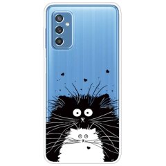 Силиконовый (TPU) чехол Deexe Pretty Glossy для Samsung Galaxy M52 (M526) - Two Cats