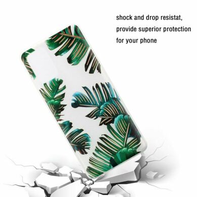 Силиконовый (TPU) чехол Deexe Pretty Glossy для Samsung Galaxy S20 Ultra (G988) - Leaves