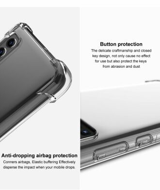 Силиконовый (TPU) чехол IMAK Airbag Case для Samsung Galaxy A71 (A715) - Transparent