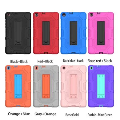 Защитный чехол Deexe Color Kickstand для Samsung Galaxy Tab A 8.0 (2019) - Black / Rose Red