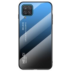 Защитный чехол Deexe Gradient Color для Samsung Galaxy A12 (A125) / A12 Nacho (A127) - Black / Blue