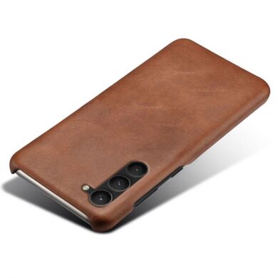 Защитный чехол Deexe Leather Back Cover для Samsung Galaxy S24 Plus - Brown
