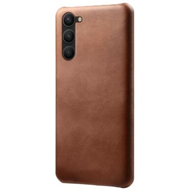 Защитный чехол Deexe Leather Back Cover для Samsung Galaxy S24 Plus - Brown