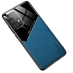 Защитный чехол Deexe Magnetic Leather Cover для Samsung Galaxy A52 (A525) / A52s (A528) - Blue