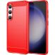 Защитный чехол UniCase Carbon для Samsung Galaxy S24 - Red. Фото 1 из 8