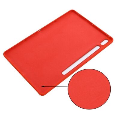 Защитный чехол Deexe Silicone Shell для Samsung Galaxy Tab S7 Plus (T970/975) / S8 Plus (T800/806) - Red