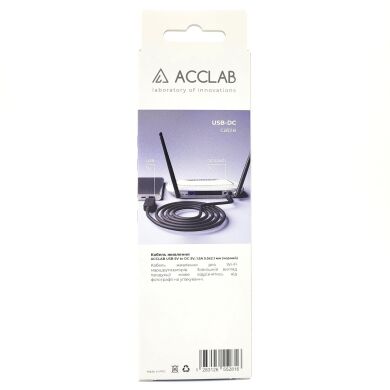 Кабель ACCLAB USB to DC (5V to 5V, 1,5A) - Black