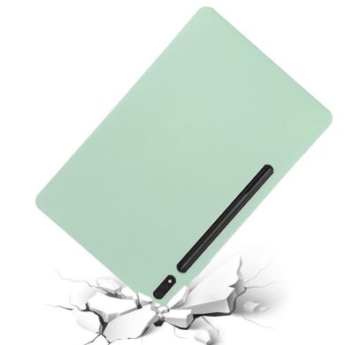 Защитный чехол Deexe Silicone Shell для Samsung Galaxy Tab S9 FE Plus (X610.616) - Green