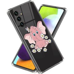 Силиконовый (TPU) чехол Deexe Pretty Glossy для Samsung Galaxy A15 (A155) - Pink Elephant