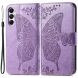 Чехол UniCase Butterfly Pattern для Samsung Galaxy A05s (A057) - Light Purple. Фото 1 из 6