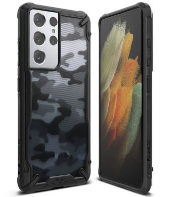 Защитный чехол RINGKE Fusion X для Samsung Galaxy S21 Ultra (G998) - Camo Black
