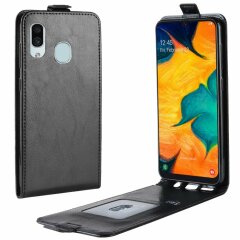 Чехол Deexe Flip Case для Samsung Galaxy A30 (A305) / A20 (A205) - Black
