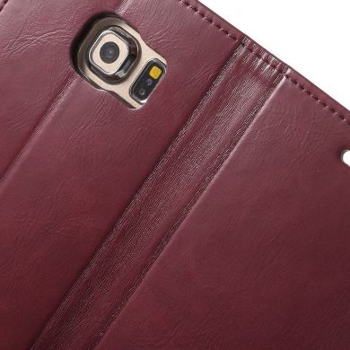 Чехол-книжка MERCURY Classic Flip для Samsung Galaxy S6 edge (G925) - Wine Red