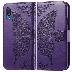 Чехол UniCase Butterfly Pattern для Samsung Galaxy A02 (A022) - Dark Purple