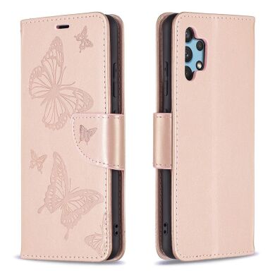 Чехол UniCase Butterfly Pattern для Samsung Galaxy A32 (А325) - Rose Gold