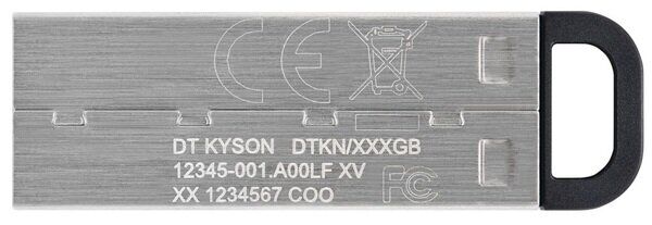 Флеш-память Kingston DT Kyson 64GB USB 3.2 (DTKN/64GB) - Silver / Black