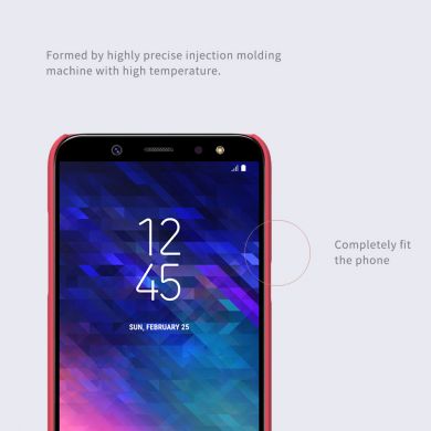 Пластиковый чехол NILLKIN Frosted Shield для Samsung Galaxy A6+ 2018 (A605) - Red