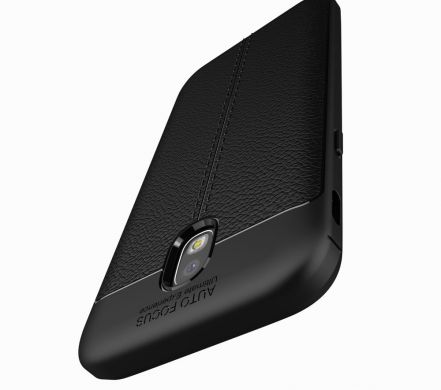 Защитный чехол Deexe Leather Cover для Samsung Galaxy J3 2017 (J330) - Dark Blue