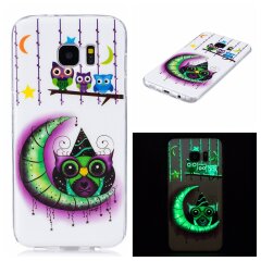 Силиконовый (TPU) чехол Deexe LumiCase Samsung Galaxy S7 edge (G935) - Owl's Family