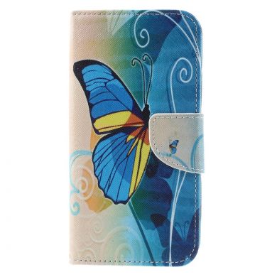 Чехол-книжка Deexe Color Wallet для Samsung Galaxy S7 edge (G935) - Blue Butterfly