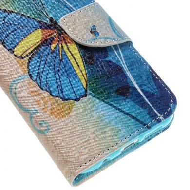 Чехол-книжка Deexe Color Wallet для Samsung Galaxy S7 edge (G935) - Blue Butterfly